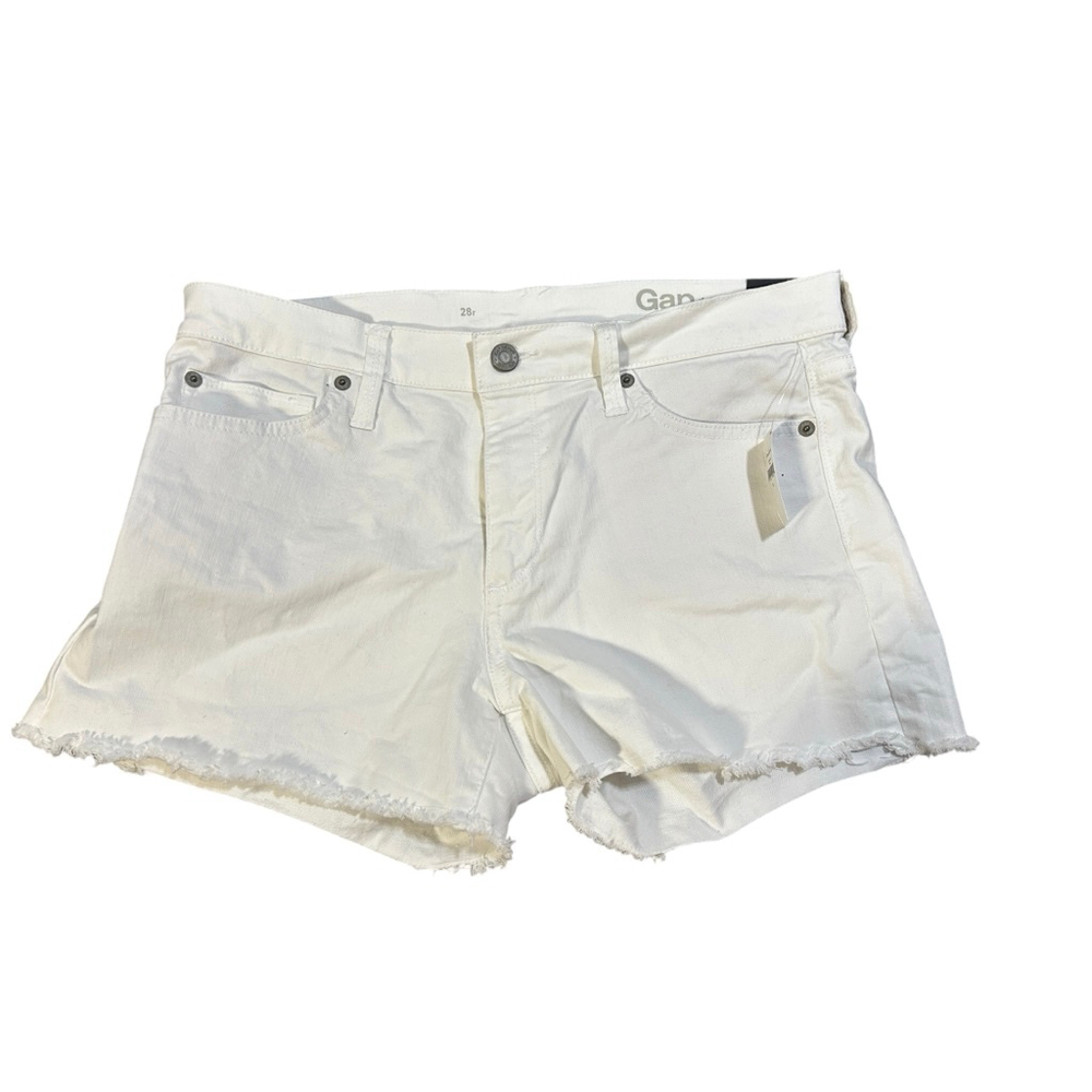 Gap White Denim Shorts Size 28